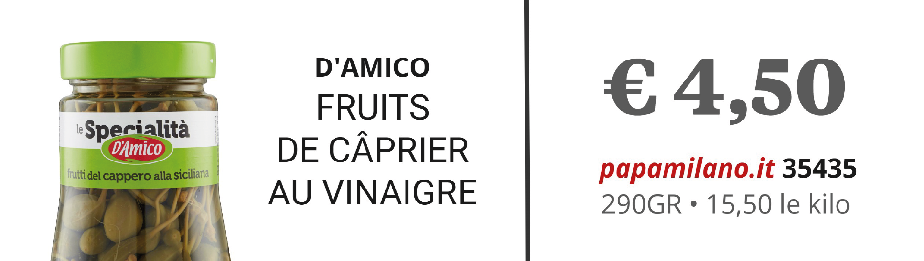 D'AMICO FRUITS DE CÂPRIER AU VINAIGRE